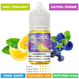 Vozol Likit Mavi Ahududu Limon Aromalı 30ml