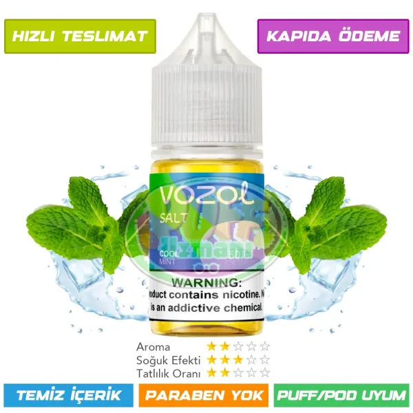 Vozol Likit Soğuk Nane Aromalı 30ml