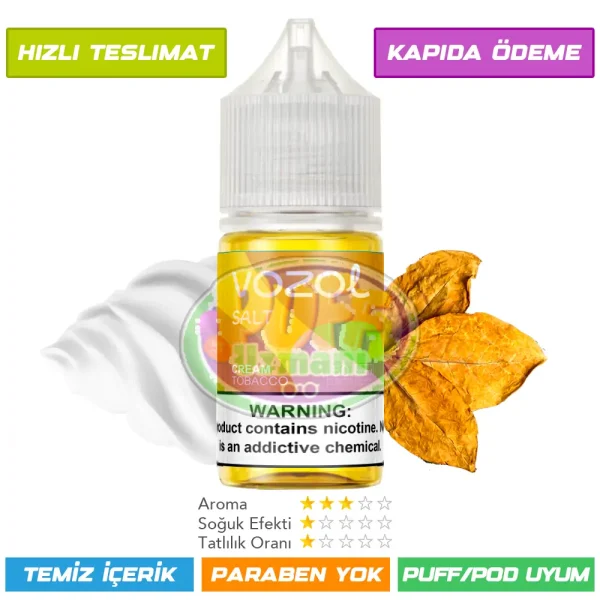 Vozol Likit Kremalı Tütün Aromalı 30ml