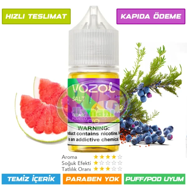 Vozol Likit Sedir Meyveli Greyfurt Aromalı 30ml