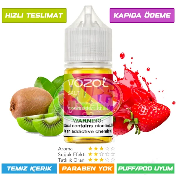 Vozol Likit Çilek Kivi Aromalı 30ml