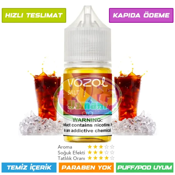 Vozol Likit Serin Kola Aromalı 30ml